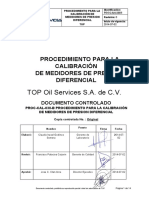 TOS-CAL-038-B Procedimiento de Calibración de Medidores Difrenciales PDF