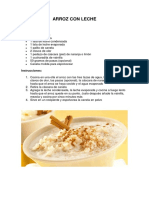 Receta Arroz con Leche paso a paso