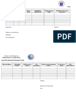 Department of Education: (M/F) (MM/DD/YY) (By June 2019)