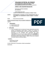 Requerimiento de personal administrativo para Sub Gerencia de Planeamiento Control Urbano y Catastro GIDUR MDP Perené