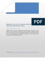 Resumen ATC-40 Procedimiento Del Analisis Estatico No Lineal