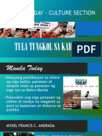 Manila Today - Culture Section: Tula Tungkol Sa Kahirapan