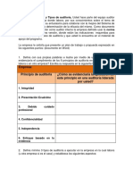 Empresa: Principio de Auditoria ¿Cómo Se Evidenciaría La Aplicación de Este Principio en Una Auditoría Liderada Por Usted?