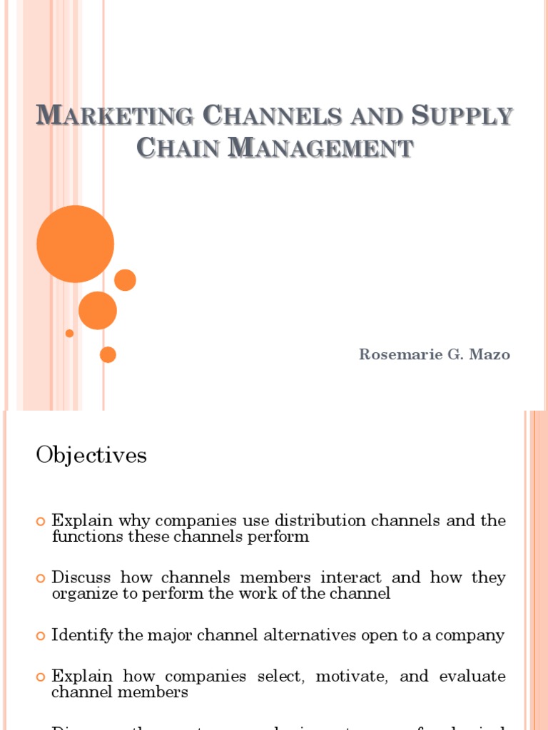 Marketing Channels and Supply Chain Management | PDF | Retail | Marketing