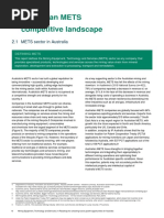 2 Australian METS Competitive Landscape: 2.1 METS Sector in Australia