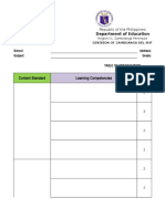 Math 1st Grading Tos