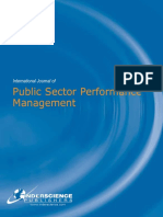 Public Sector Performance Management: International Journal of