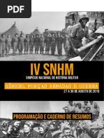 Programação do IV SNHM