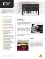 Behringer - ODYSSEY P0BNY - Product Information Document