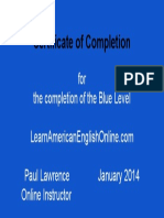 Blue Level Certificate PDF