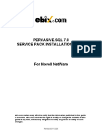 PervasiveSQL 7.0 Service Pack Installation Guide For Netware