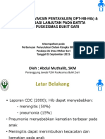 Introduksi Vaksin Pentavalen & Pelaksanaan Imunisasi Lanjutan Pada Balita 2014