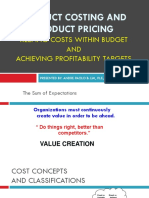 Product Costing and Pricing