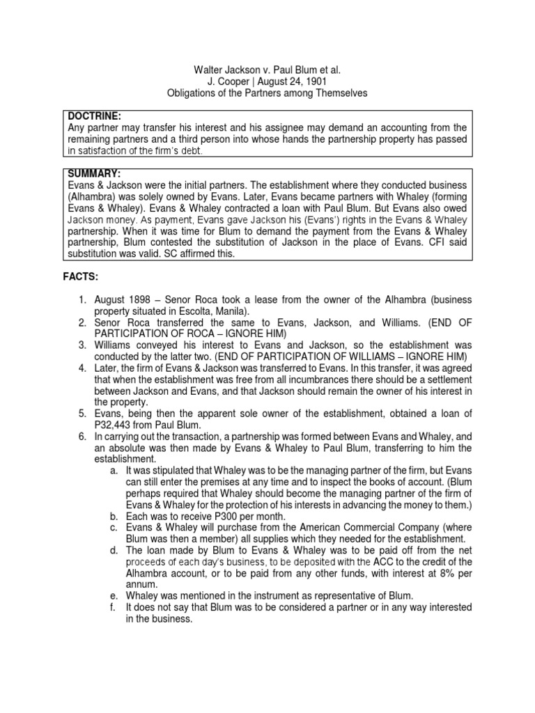 Jackson v. Blum PDF Mortgage Law Interest