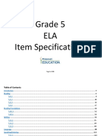 Grade 5 ELA Item Specifications