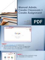 Manual Admin - Create Classrom+Assignment