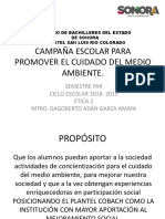 Campaña para Promover El Cuidado Del Medio Ambiente