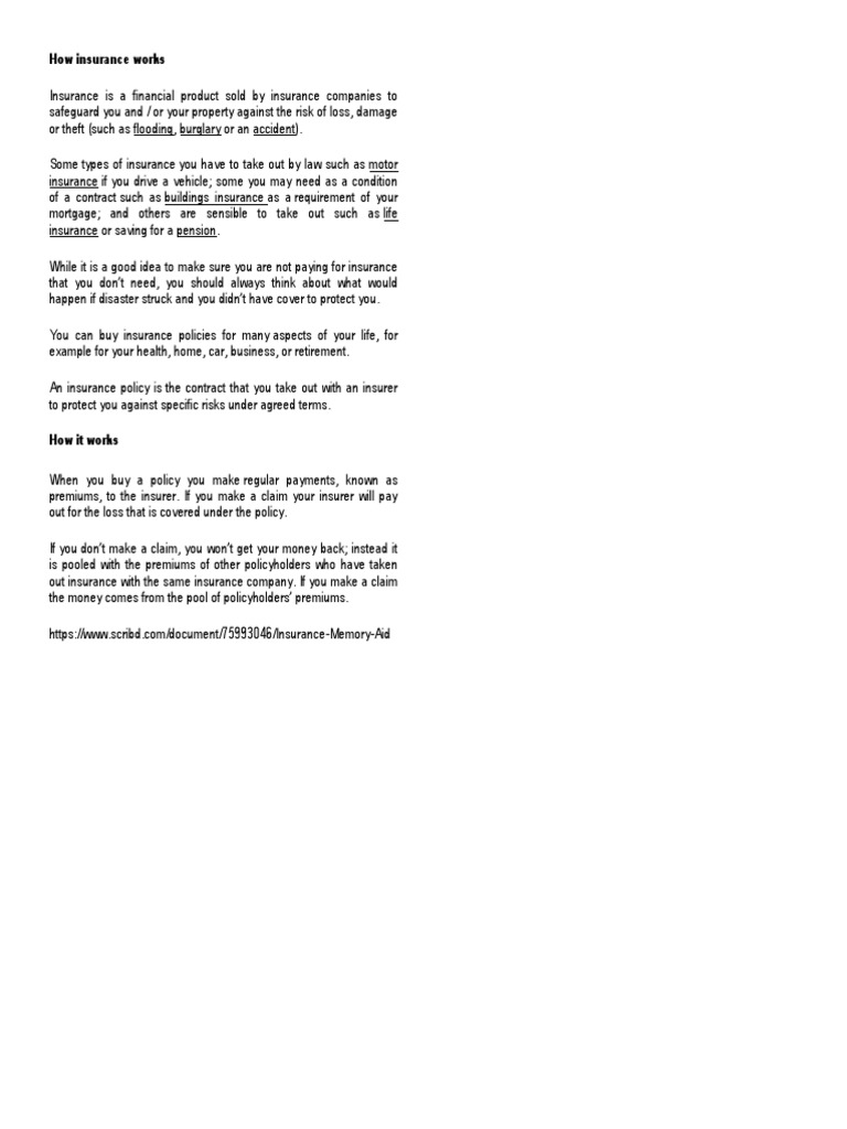NOTES | PDF | Insurance Policy | Insurance