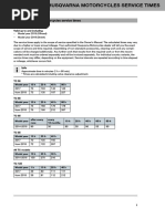 1.1 Husqvarna Motorcycles Service Times