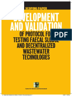 Scoping Paper Development and Validation of Protocol For Testing Faecal Sludge PDF