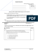 Sample Test Paper PDF
