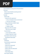 Azure ML Documentation