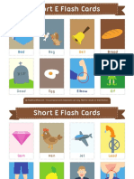 Short e Flash Cards 2x3