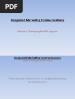 Integrated Marketing Communications: Module 4: Developing The IMC Program