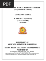 Dbms Lab Manual