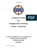 Company Profile For Banggai Indo Gemilang Luwuk - Indonesia