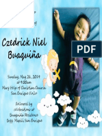 Czedrick Niel Buaquiña: We Would Like To Invite You To The Christening of