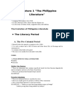 Literature 1 "The Philippine Literature"