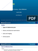 Acute Abdomen (Modified From DR James Roring)