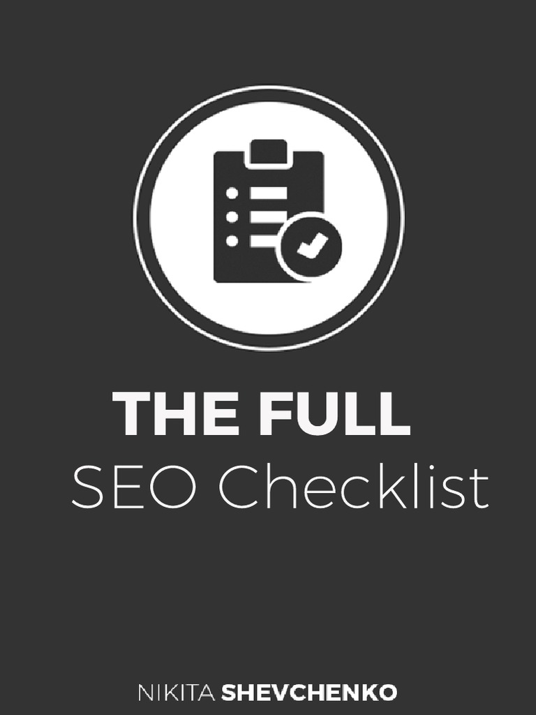 The Complete SEO Checklist For 2020 PDF | PDF | Search Engine ...
