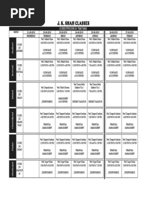 Time table