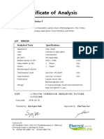 Certificate of Analysis: Product Name Biotics T