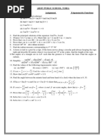 Army Public School, Noida Class: XI Assignment Trigonometric Functions