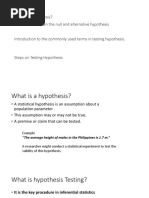 Statistic Hypothesis Testing