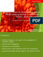 The British Society For Rheumatology Biologic DMARD Safety Guidelines in Inflammatory Arthritis-Executive Summary