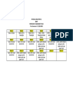 Physical Education 1 BSMT Proficiency Assessment Plan First Semester A.Y. 2018-2019 Week 1 Week 2 Week 3 Week4 Week 5 Week 6