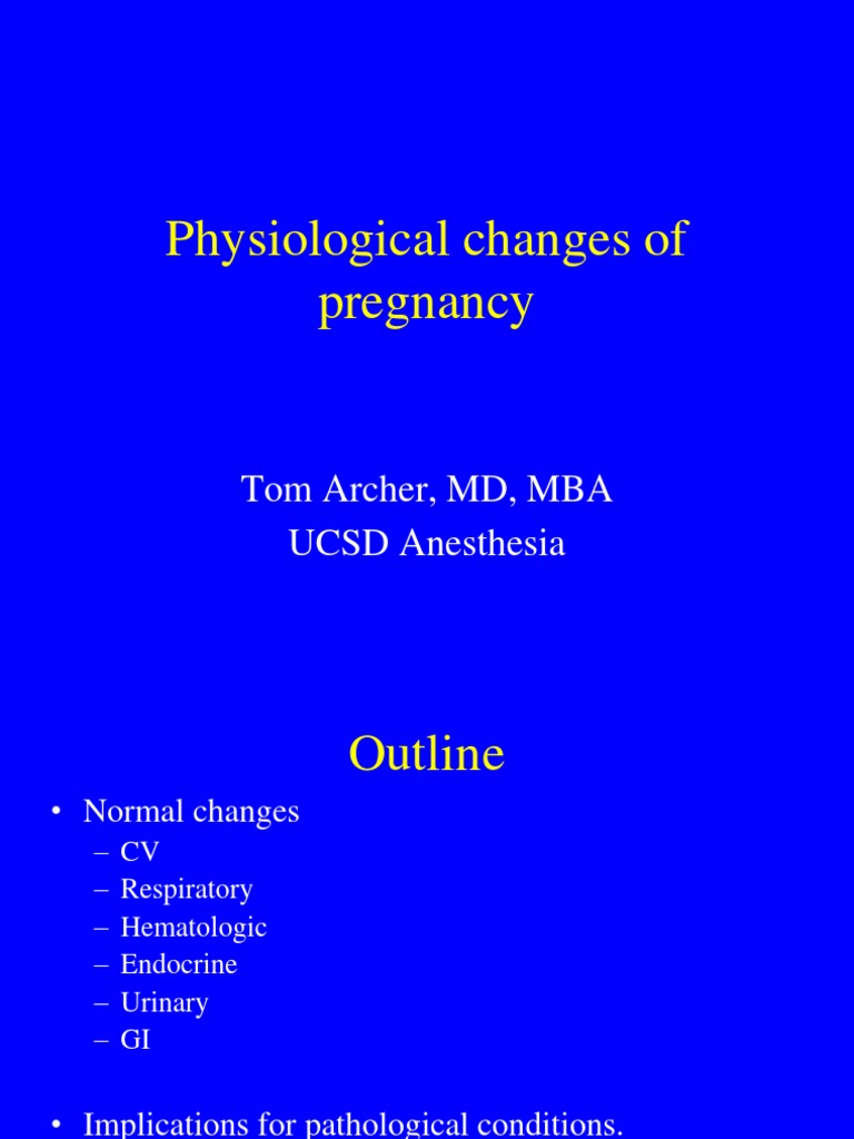 Physiological Changes During Pregnancy | PDF | Pregnancy | Heart