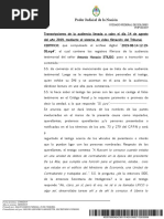 Testimonial de Stiuso 14 de Agosto de 19