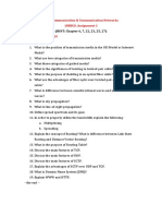 (HINT: Chapter 6, 7, 22, 23, 25, 27) : Data Communication & Communication Networks 18BSCS: Assignment 1