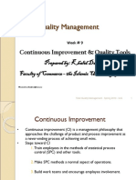 Week 9 Continuous Improvement Quality Tools