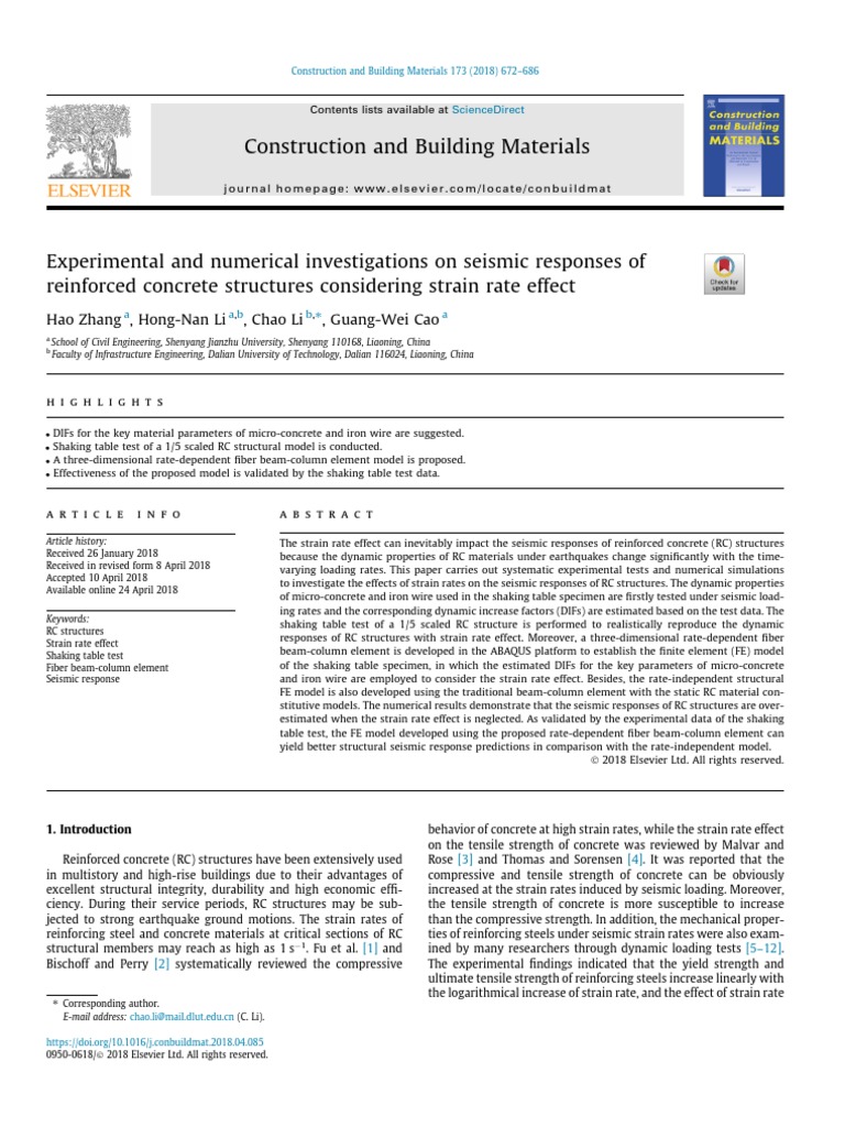 Experimental and Numerical Investigations On Seismic Responses of ...