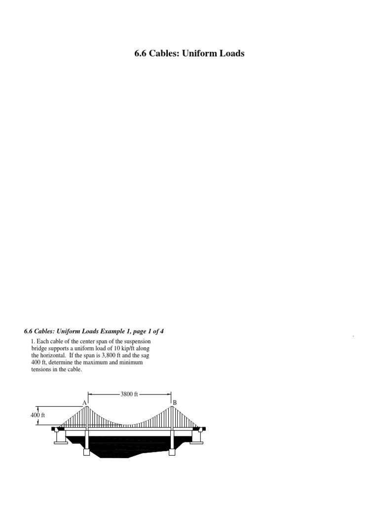 Cables Uniform PDF | PDF | Trigonometric Functions | Tension (Physics)