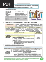 Sesión. Sas.nº.1. Primero de Secundaria Semana Santa