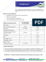 Hydrogel: Product Characeristics