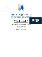 "Basketball": Prepared By: Mohammad Kiblawi ID:201801707 Date:23/7/2019