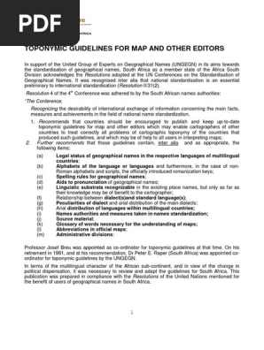 Toponymic Guidelines For Map And Other Editors Pdf Languages Of Africa Symbols